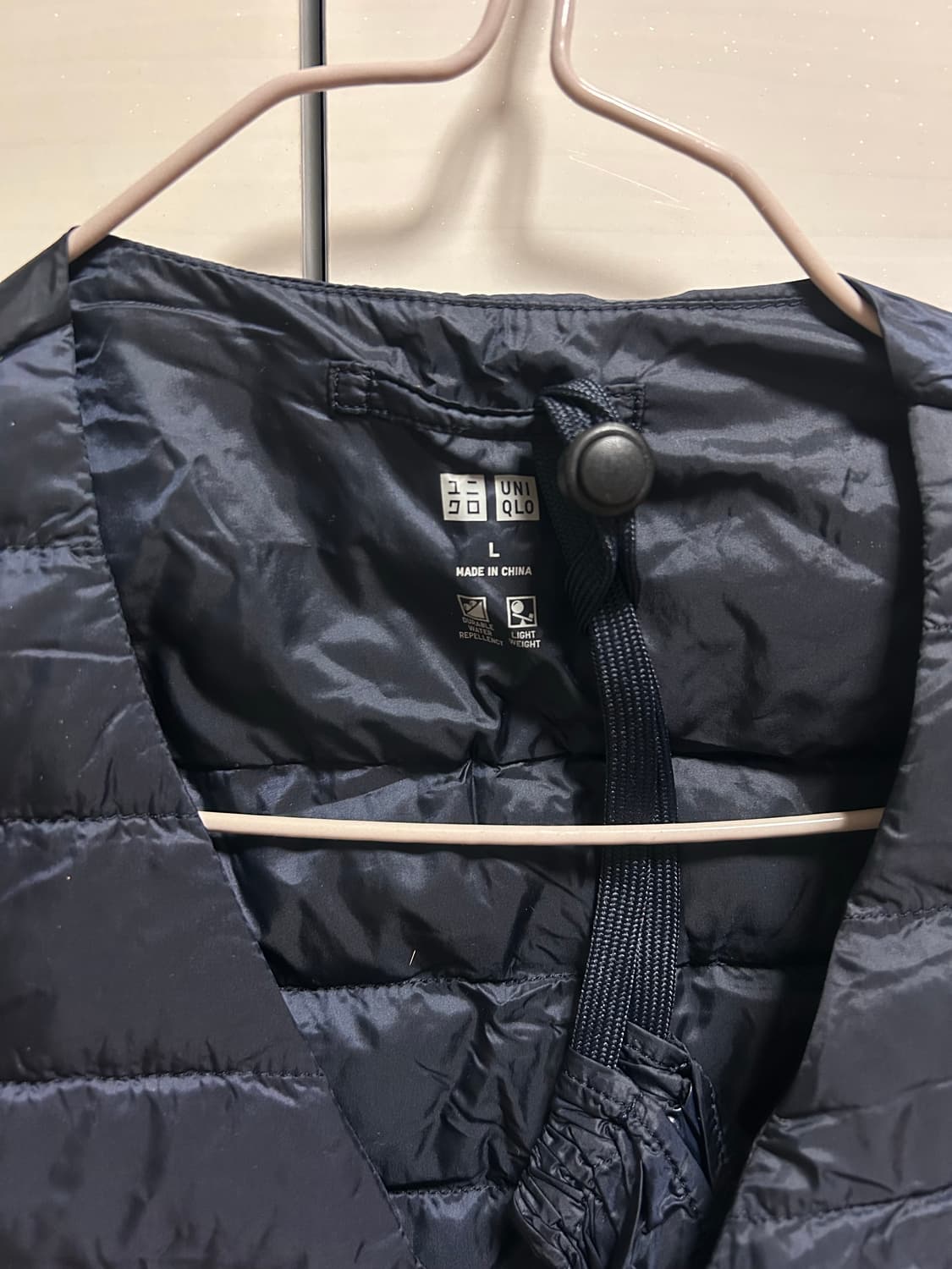 유니클로 남성 경량 패딩 조끼 L 네이비 / 실측 100 상품이미지2