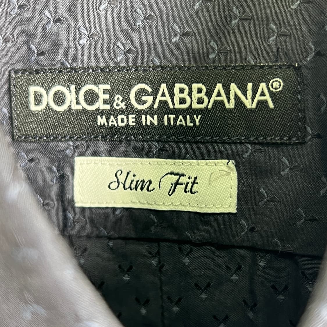 돌체앤가바나 네이비 슬림핏 패턴 셔츠  상품이미지3