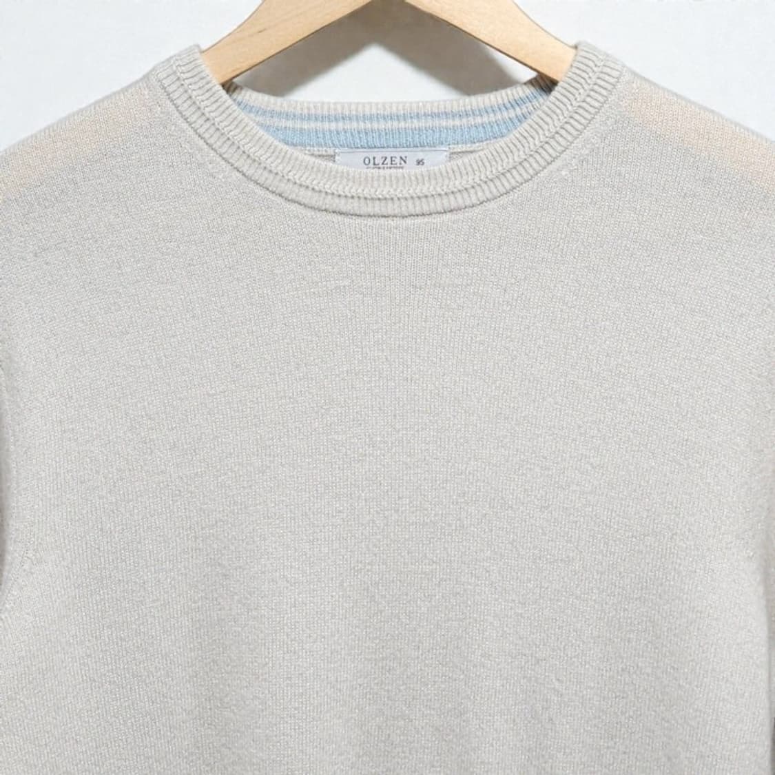 95)olzen 올젠 캐시미어100% 니트 아이보리 상품이미지2