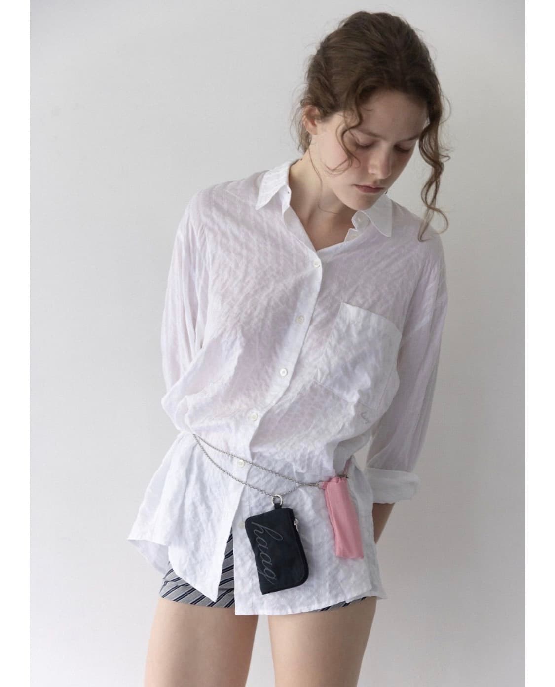 새상품:)헤이그 a vintage over shirt(white) 상품이미지2