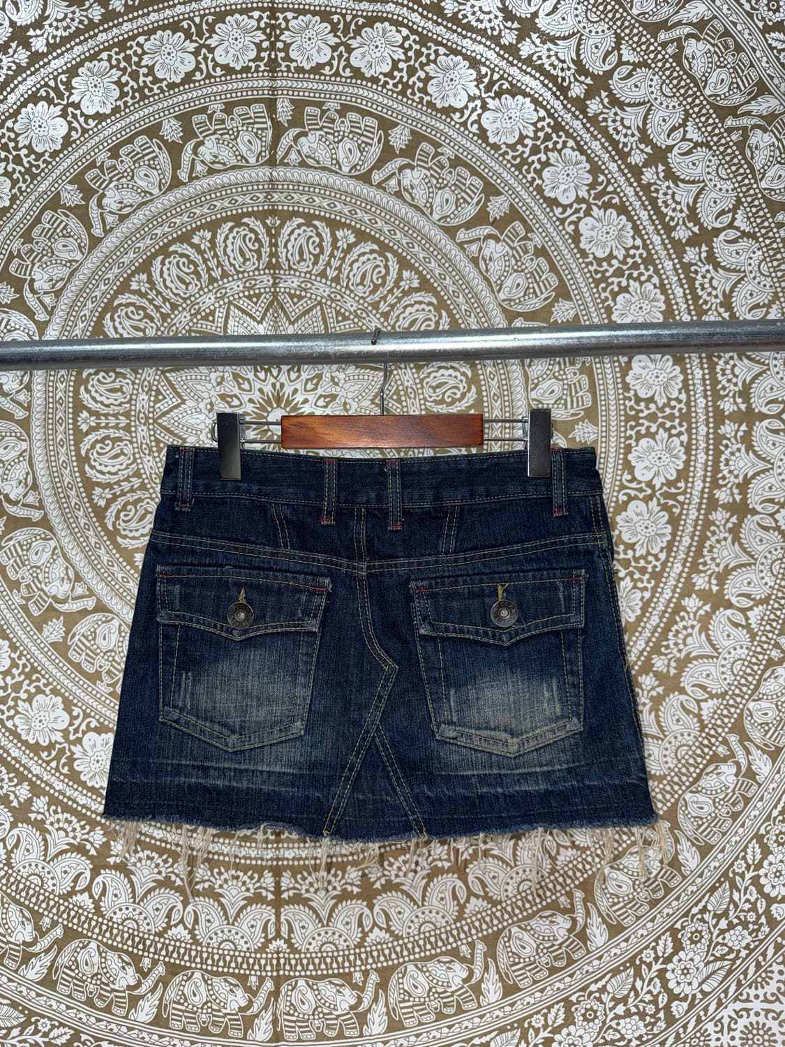 빈티지 여성 진청 데님 미니스커트  상품이미지5