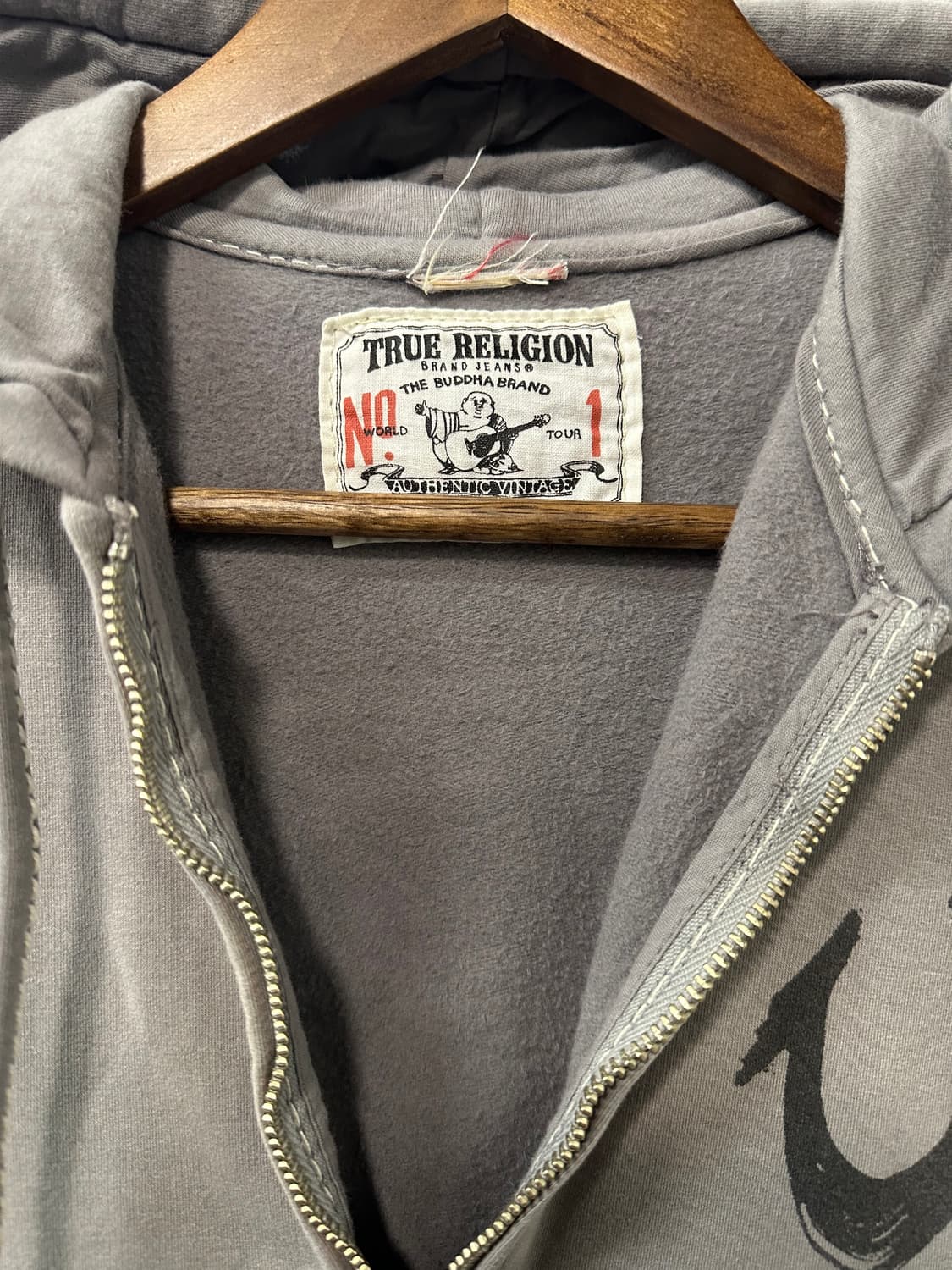 트루릴리전 True Religion 그레이 집업 후디 상품이미지3