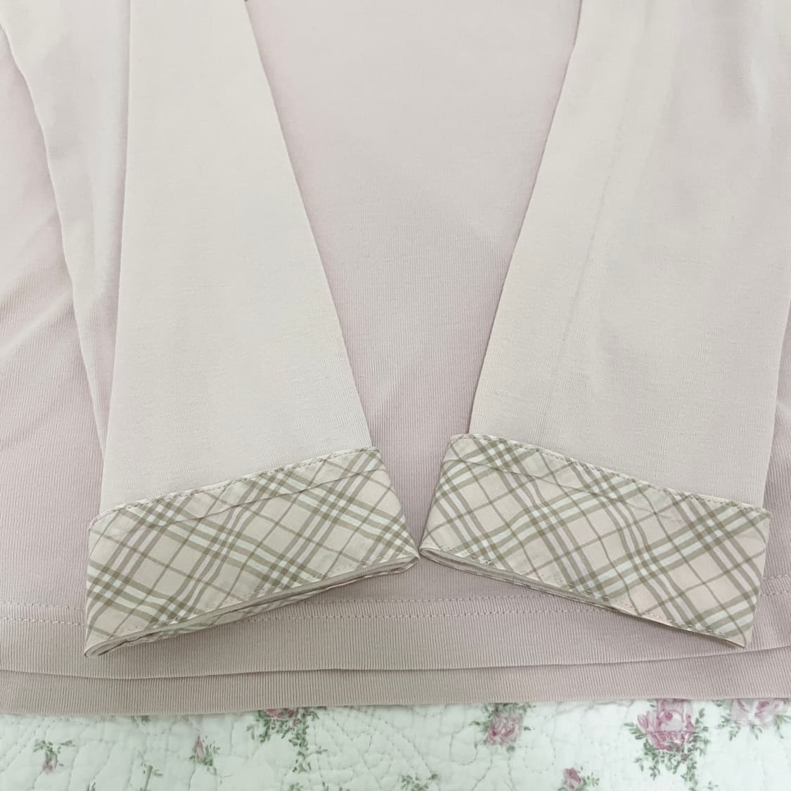 버버리 블루라벨 보트넥 핑크 롱슬리브 /빈티지 긴팔 상품이미지4