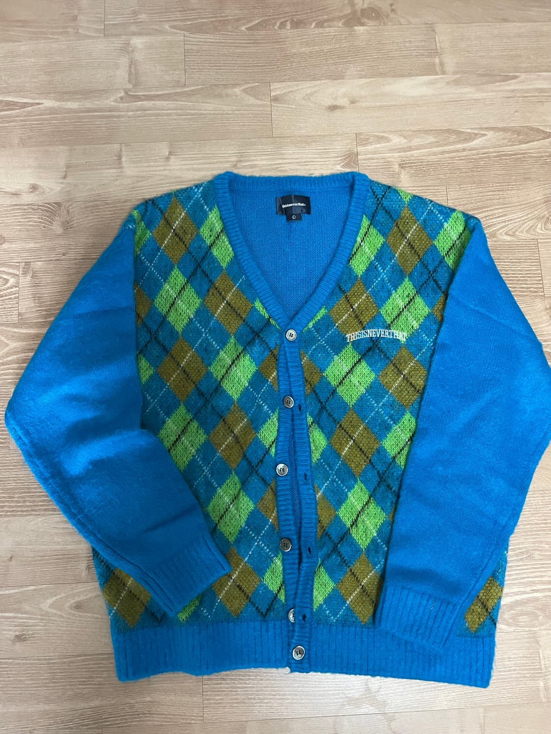 디스이즈네버댓 아가일 가디건 상품이미지2