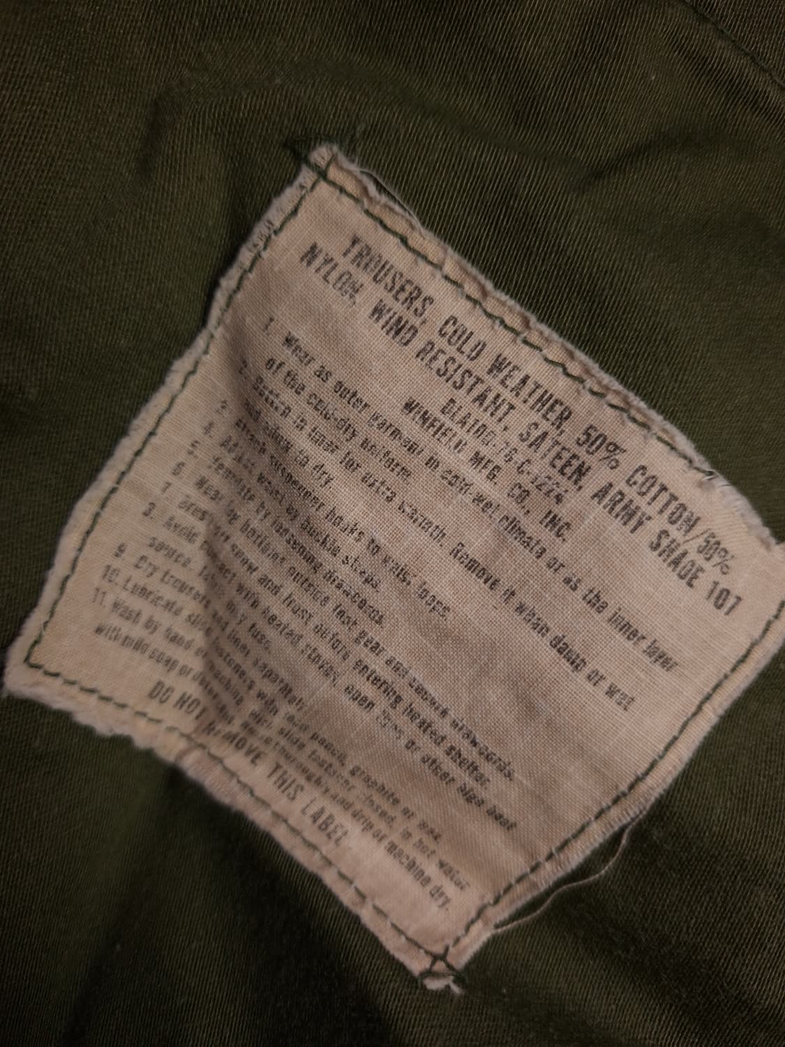 오리지날 미군 M-65 필드 카고 팬츠 상품이미지3