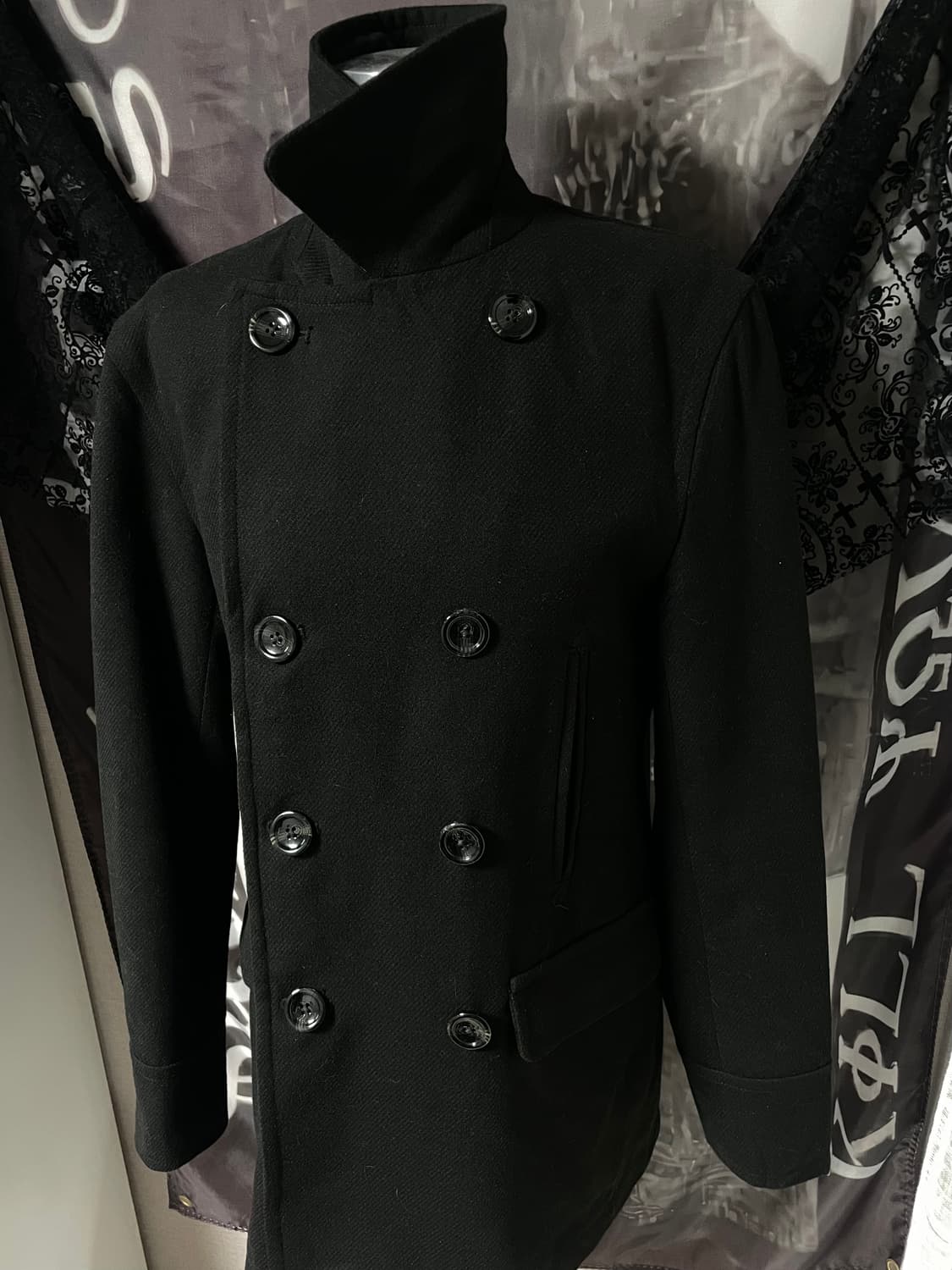 더블브레스트 하이넥 피코트 M 나폴레옹핀터레스트유니섹스아카이브에디슬리먼 상품이미지2