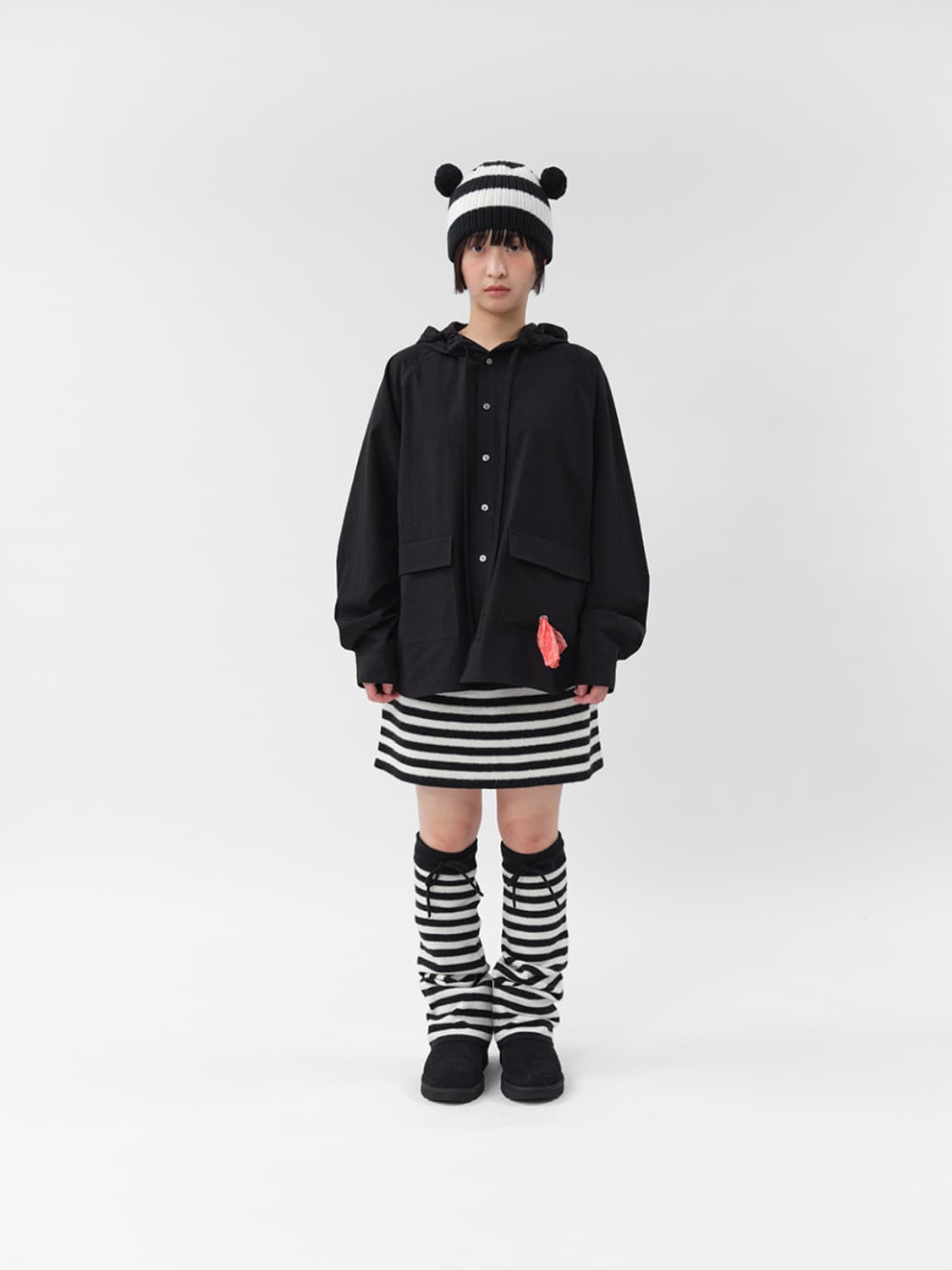 BOCBOK fluffy leg warmer (black&ivory) 상품이미지2