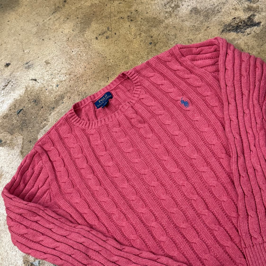 [ 정품/L(12-14) ] 폴로랄프로렌 꽈배기 케이블 긴팔 니트 b8 상품이미지1