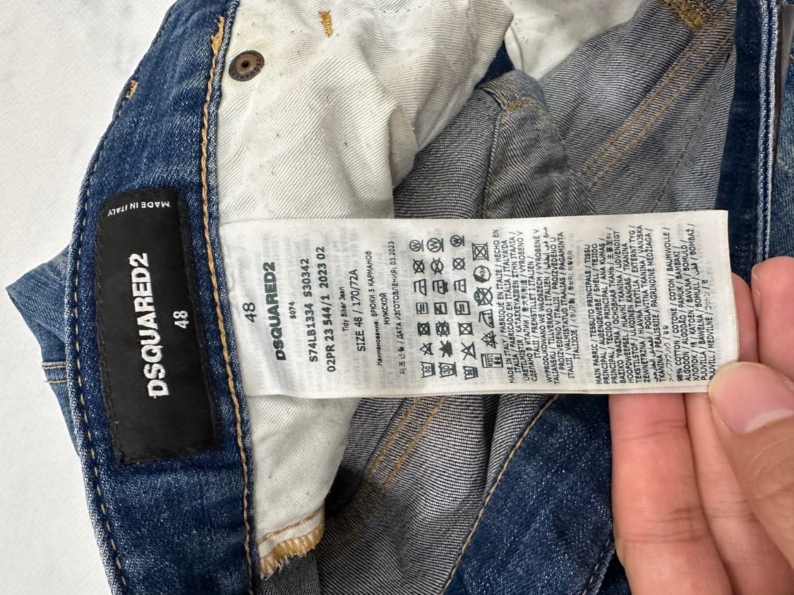 [정식수입 정품] 디스퀘어드 타이디 바이커 진 48 사이즈 상품이미지6