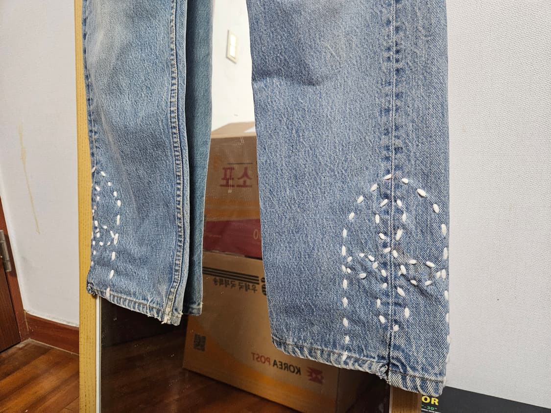 90's 리바이스 501 자수 데님 상품이미지4