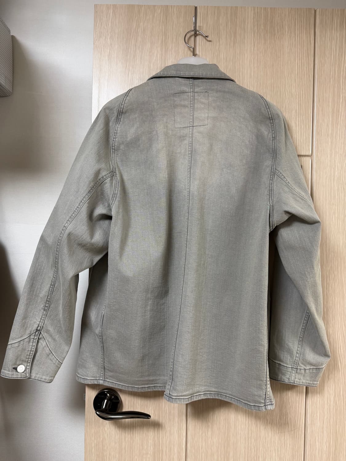 [3] 어나더오피스 이탈리안 데님 커버올 자켓 faded gray 상품이미지4