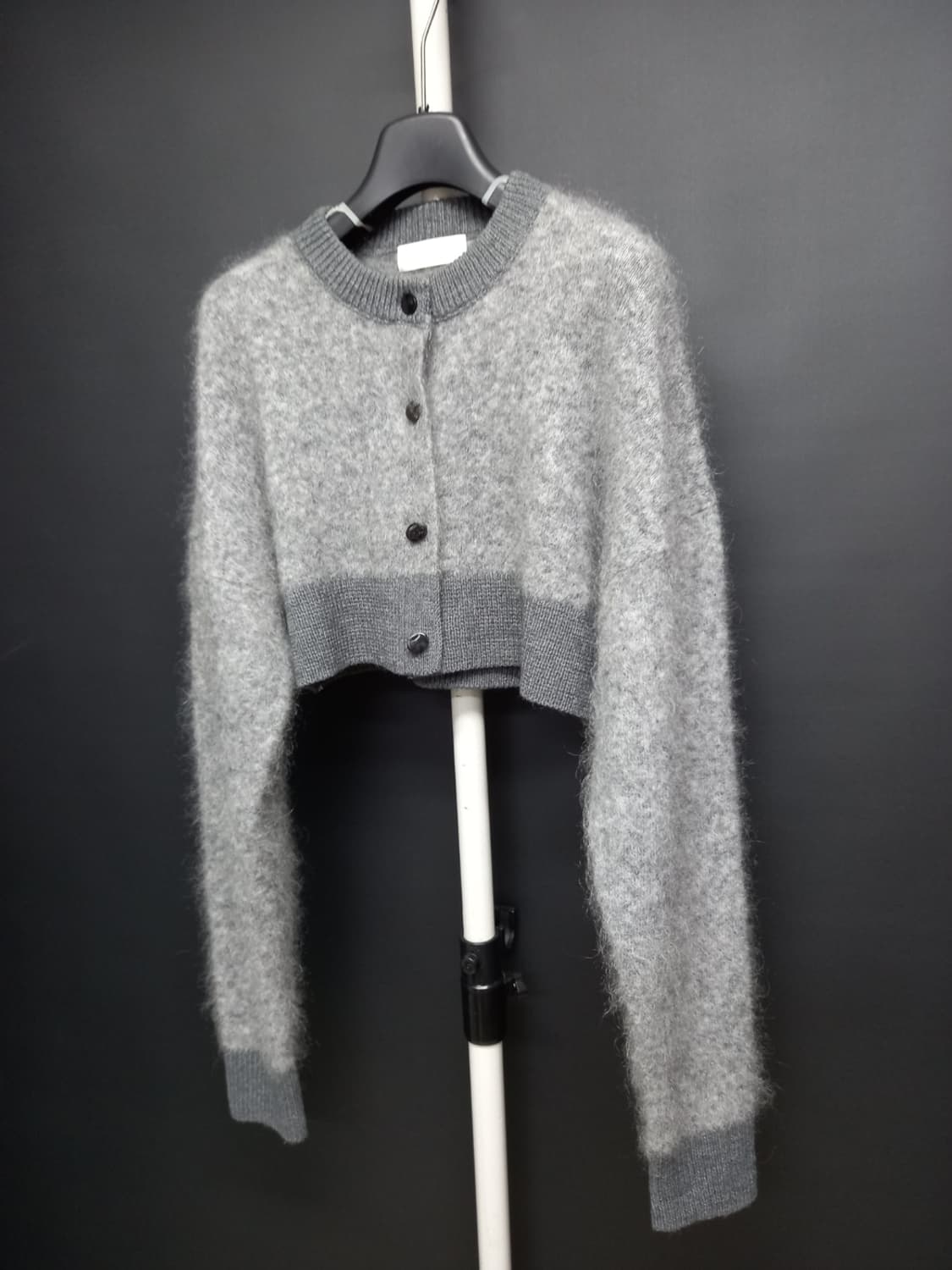 새 MIMME 밈미 모헤어 크롭 가디건 F 33-66 상품이미지3