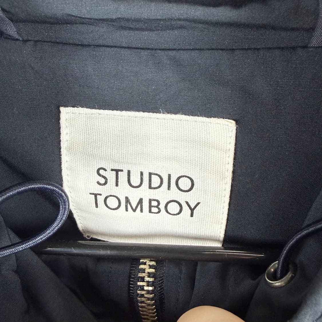 (무료배송)F) 스튜디오톰보이 오버핏 나일론 자켓 다크네이비 상품이미지3