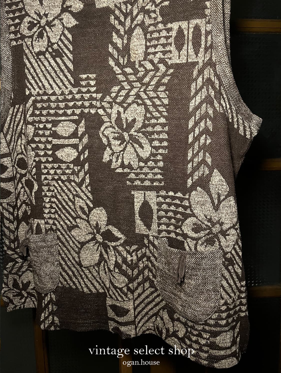 vintage winter flower vest 상품이미지3