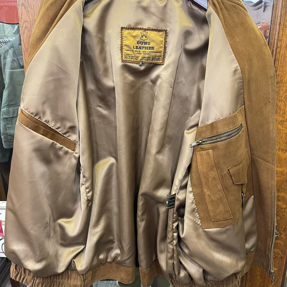 Vintage Sand Brown Suede Blouson Jacket 상품이미지6