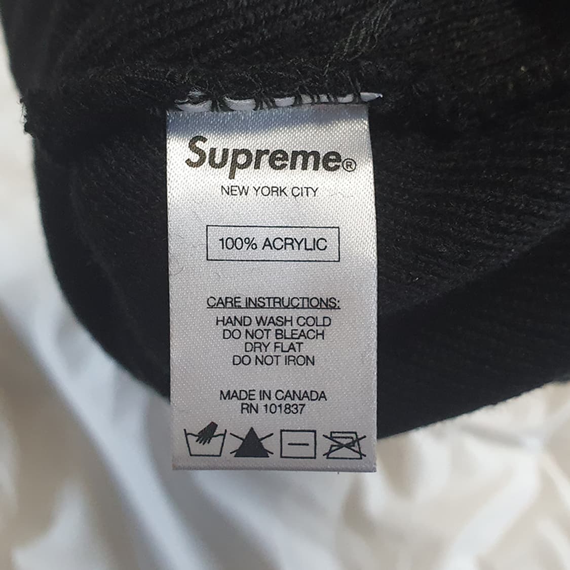 [OS] 슈프림 클래식로고 비니 블랙 새제품 슈프림비니 상품이미지3