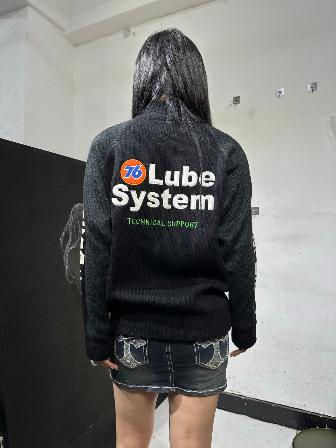 Jpn 일본 빈티지 니트 자켓 자수 집업 져지 상품이미지1