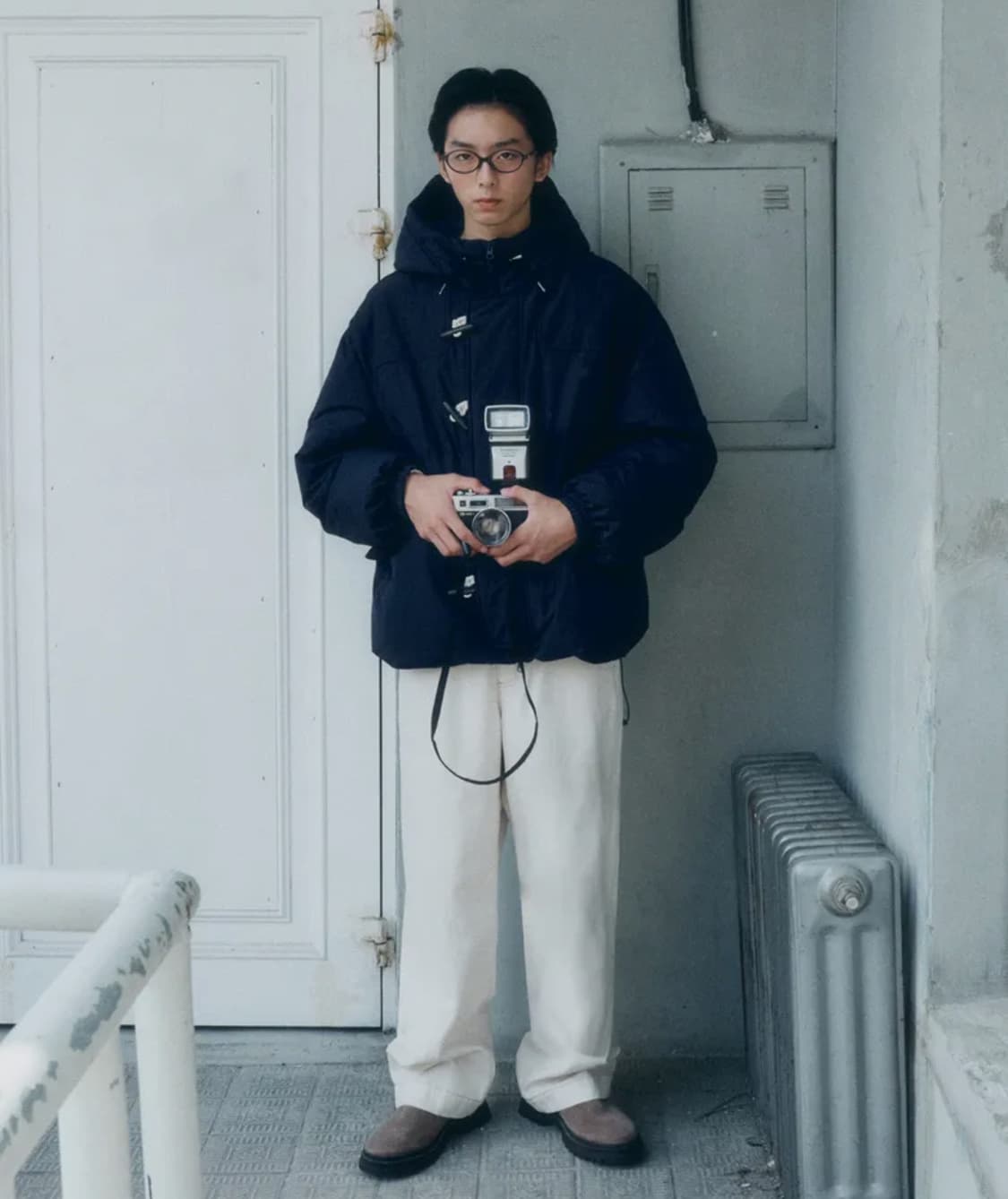 코드그라피 더플 후드 네이비 M 새상품 상품이미지3