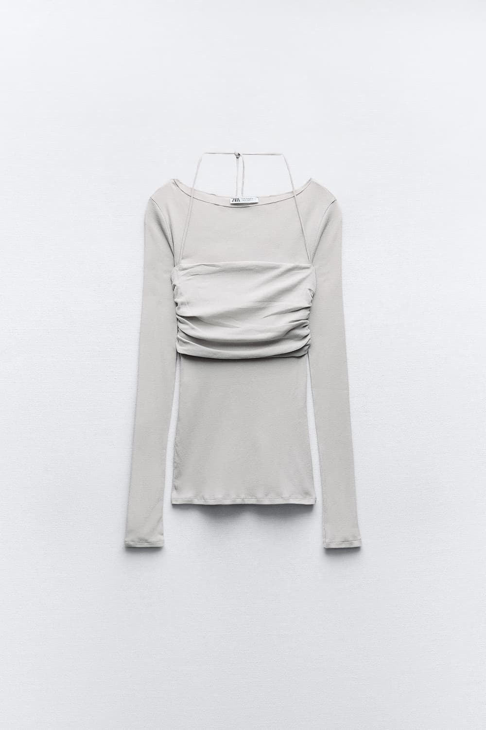 ZARA 세미 시스루 티셔츠 SEA GREEN 상품이미지1