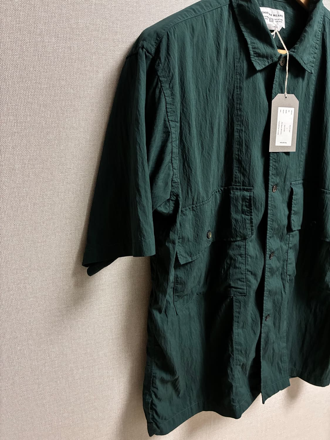 엔즈앤드민즈 25ss corfu shirts 셔츠 darkgreen컬러 상품이미지5