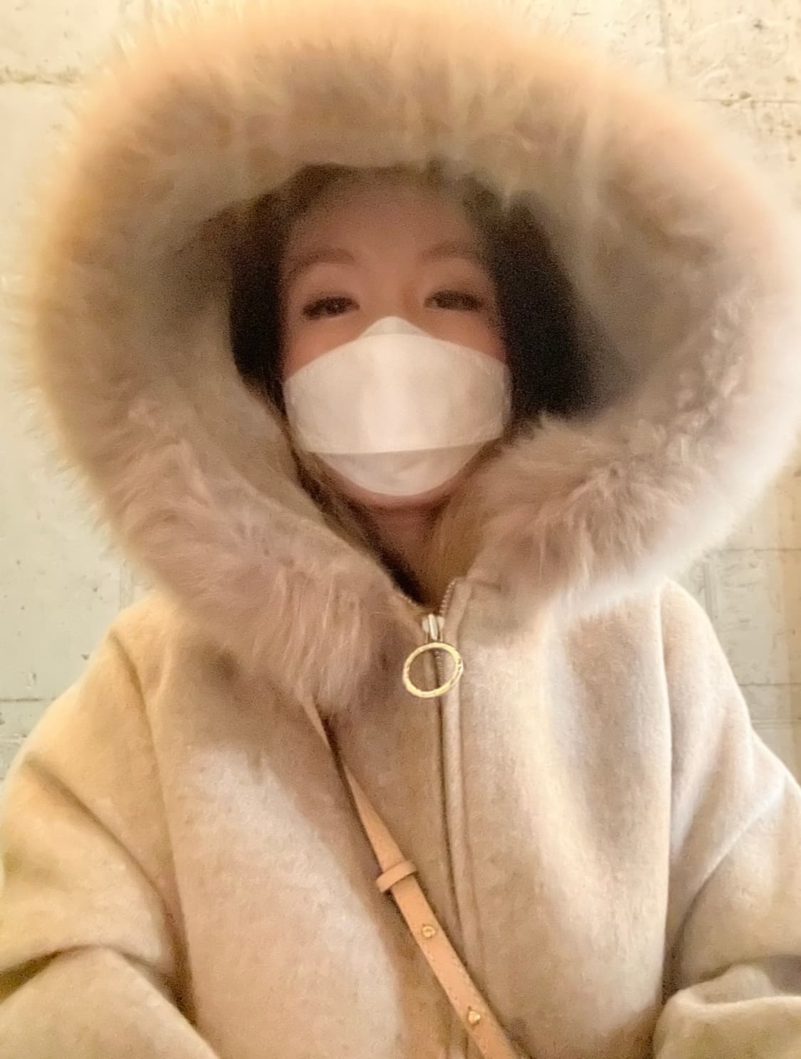 soos ㅡ 후드 모직 롱코트/천연 폭스/프리사이즈 상품이미지7