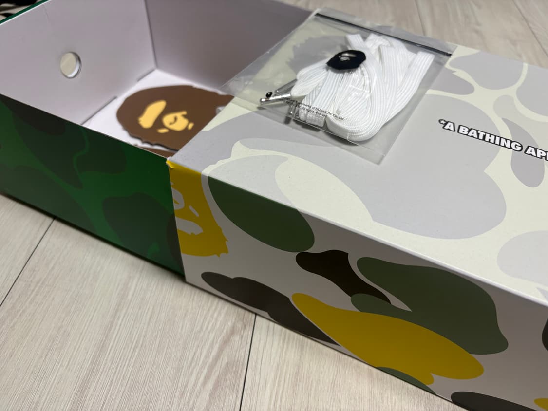 [교토 리미티드 에디션]베이프 스타 스니커즈 베이프신발 카모 화이트그레이 상품이미지3