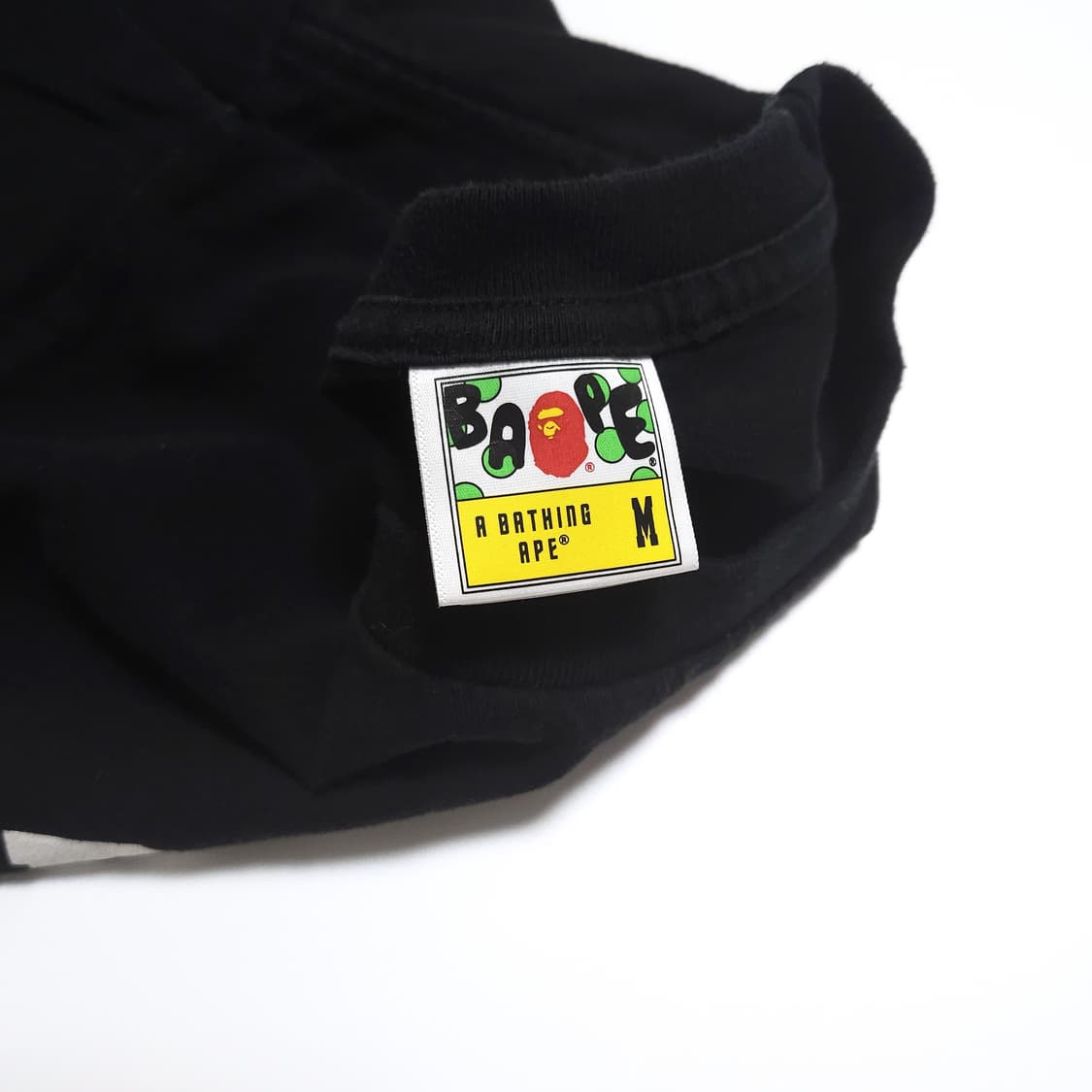 베이프 BAPE 컬리지 마일로 반팔 티셔츠 블랙 상품이미지7