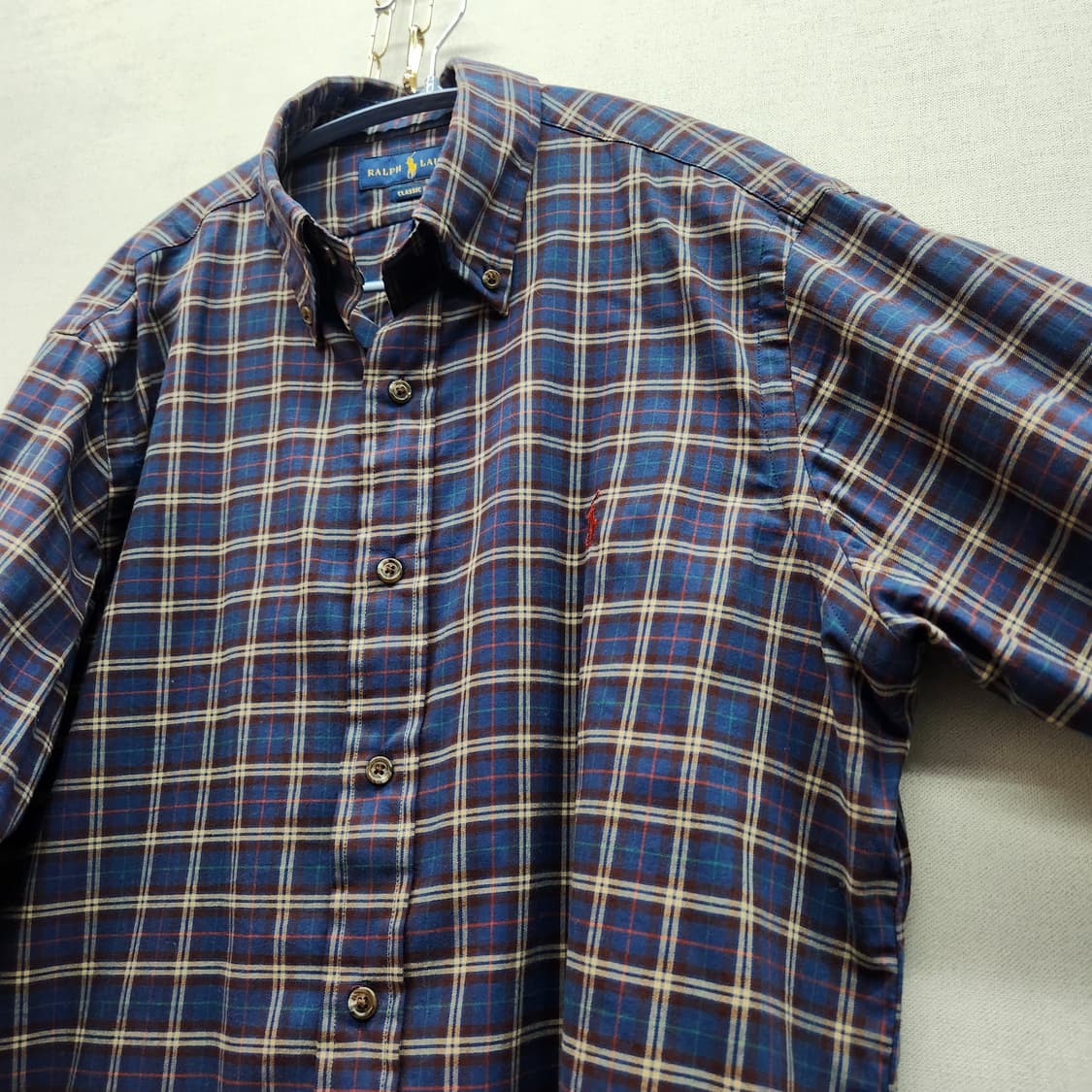 폴로랄프로렌 로고 체크 셔츠 M(XL) 상품이미지3