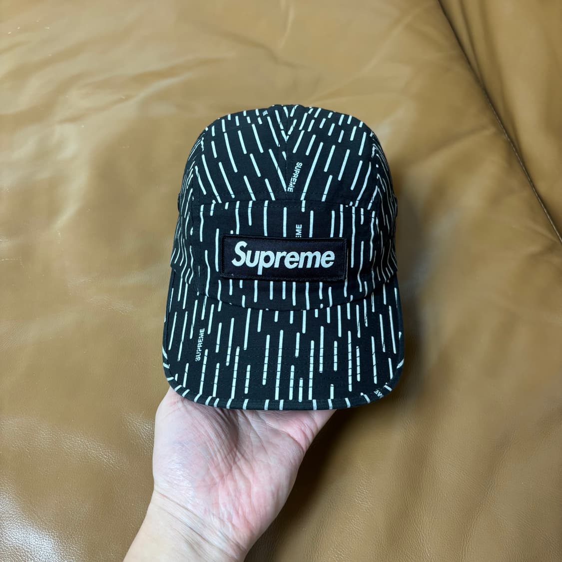 슈프림 캠프캡 모자 박스로고 밀리터리 블랙 상품이미지2