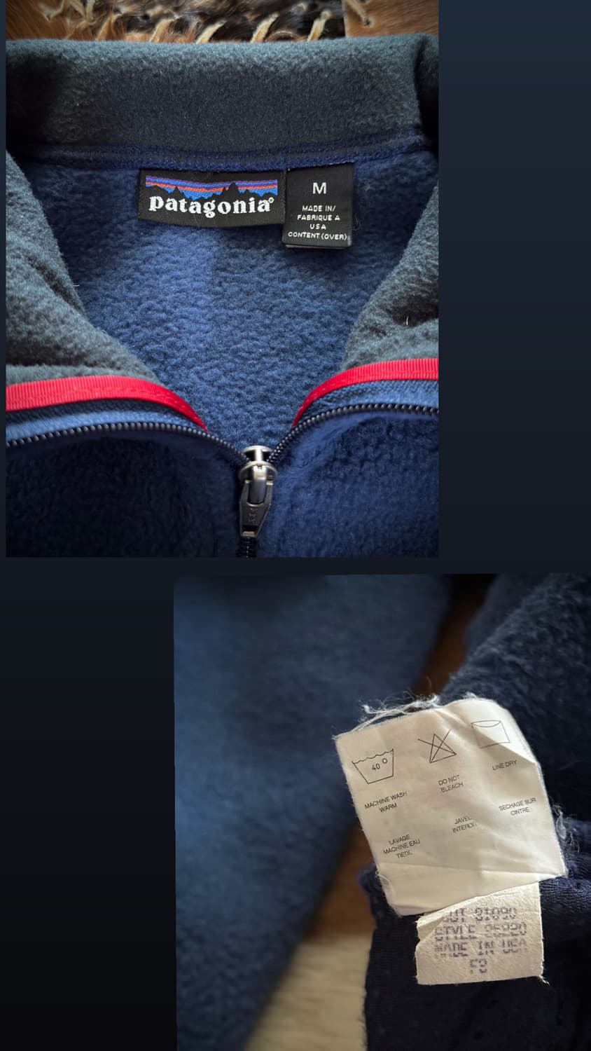 1992s USA 파타고니아 스노우리스 Fleece jacket rare 상품이미지10