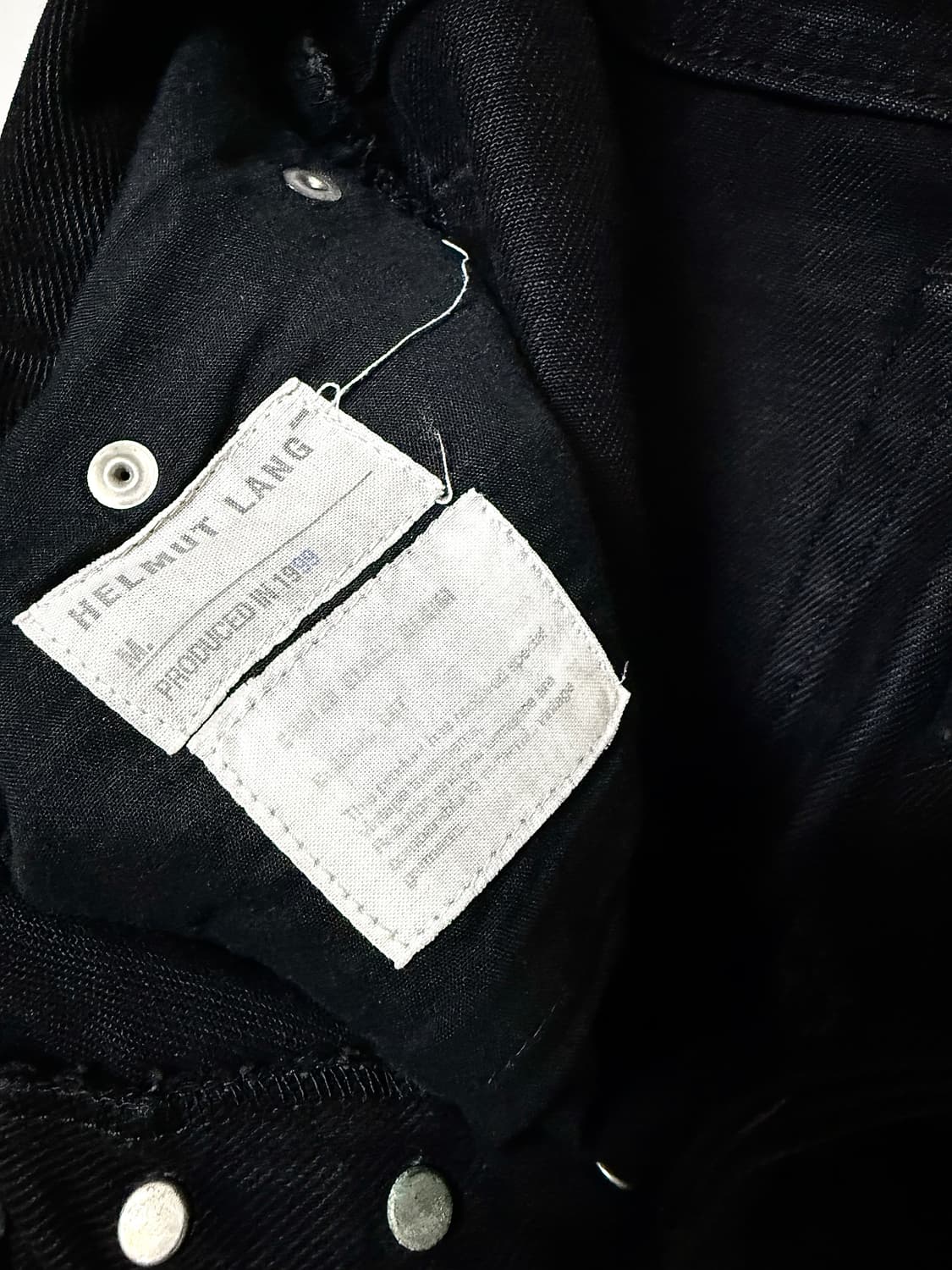 Helmut Lang 1997s Black Wax Coated Denim 상품이미지5