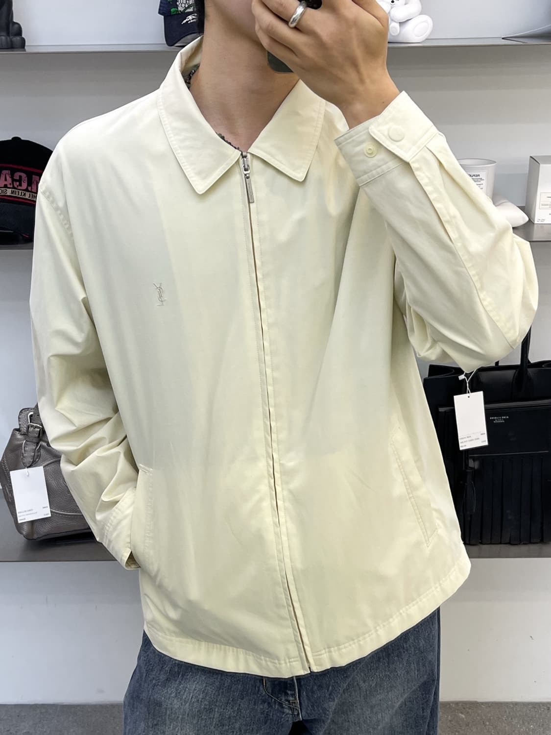 입생로랑 90‘s YSL 로고 집 자켓 상품이미지1