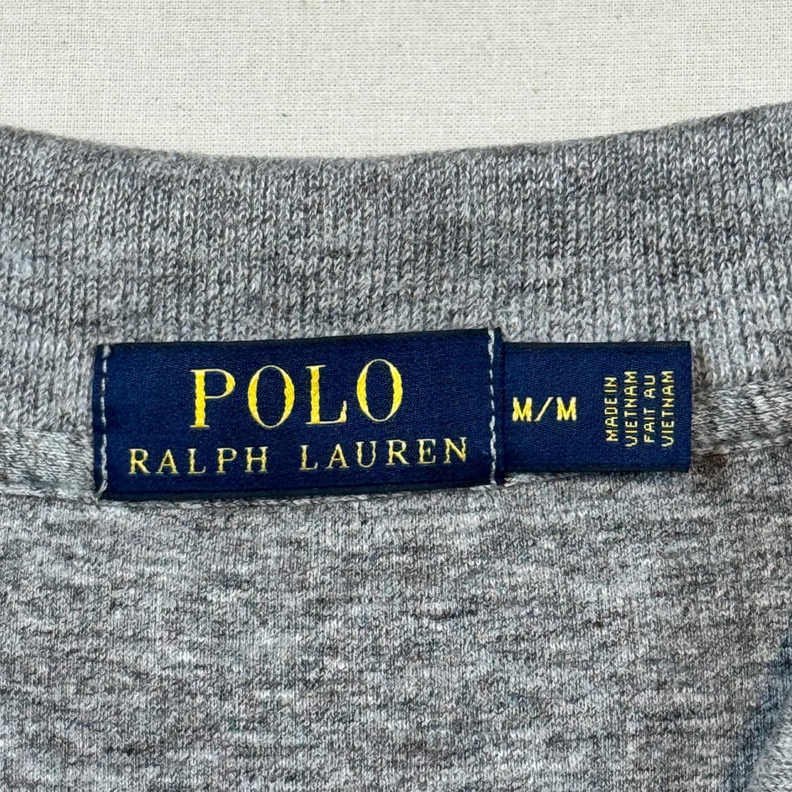 M) 폴로 랄프로렌 반집업 풀오버 코튼 니트 그레이 상품이미지6