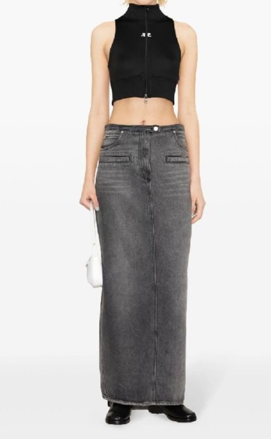 courreges 로고 자수 크롭 베스트 상품이미지2