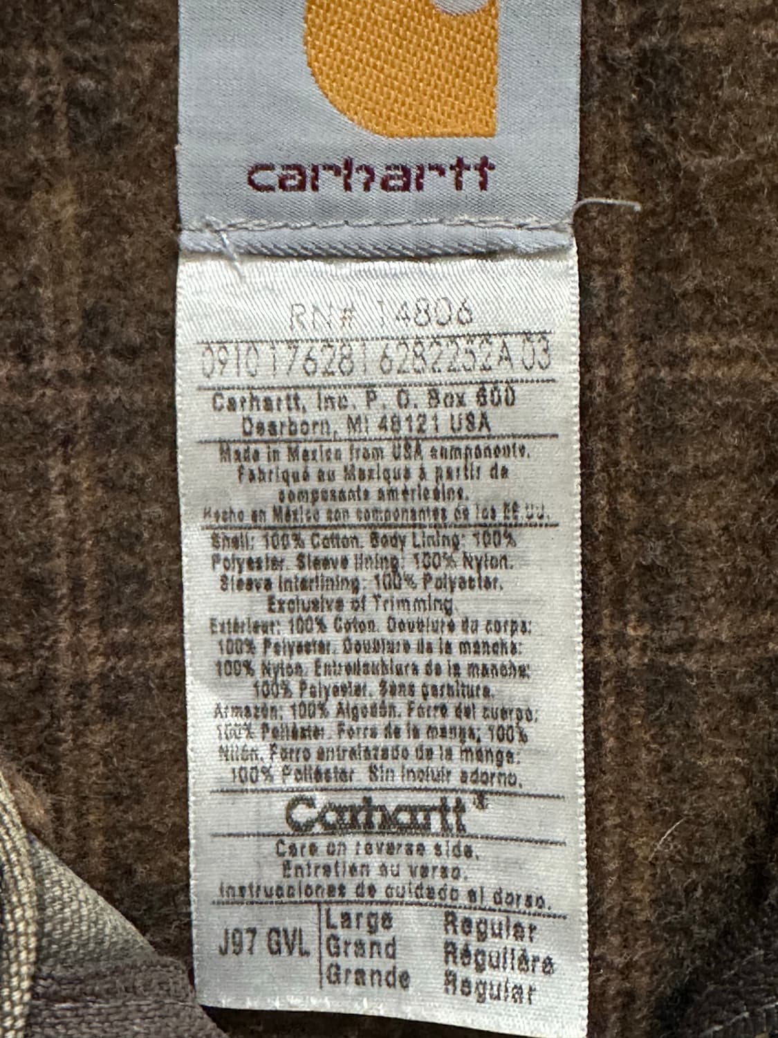 칼하트 디트로이트 J97 L GVL 상품이미지3