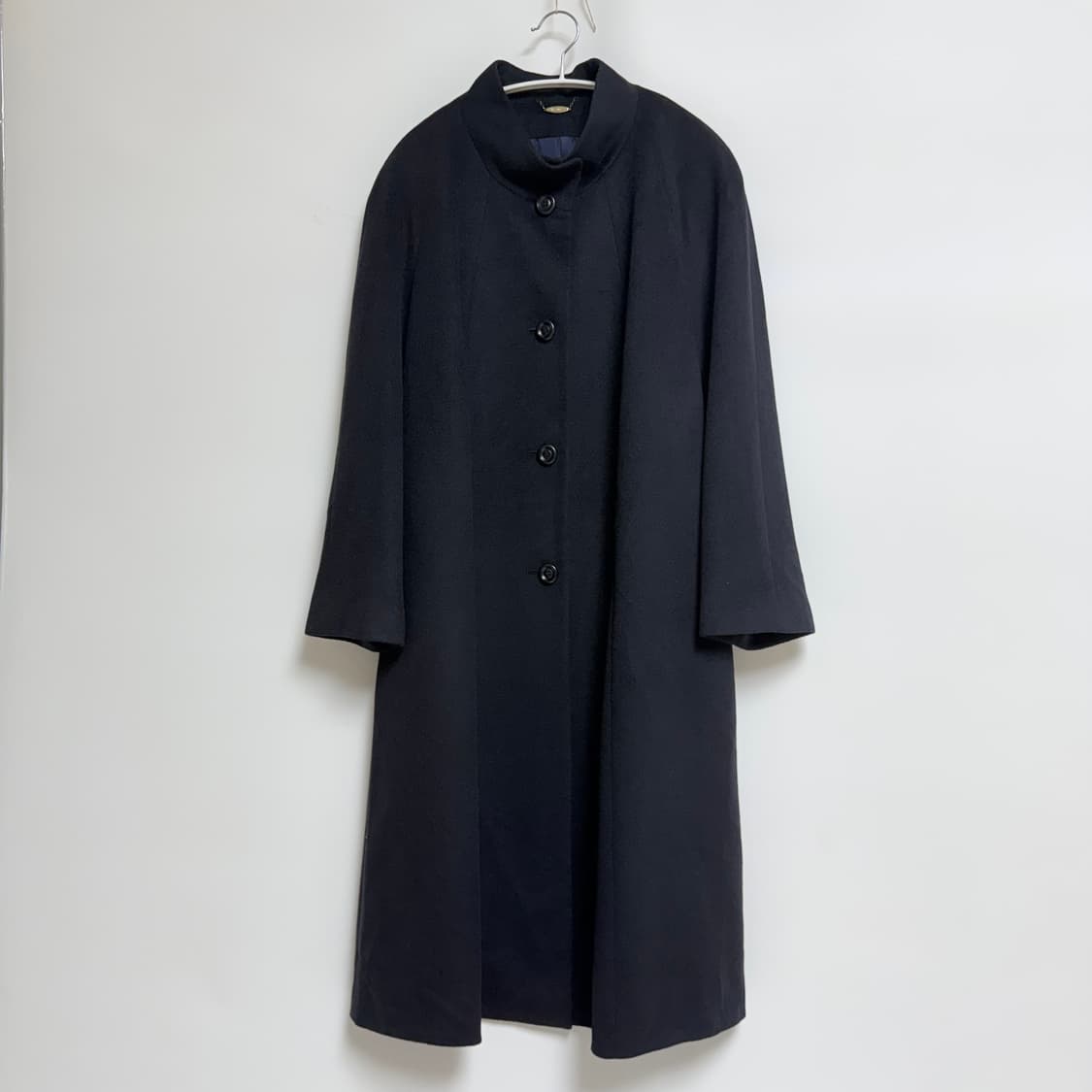 [캐시미어 100%] 여성 블랙 롱 코트 상품이미지1