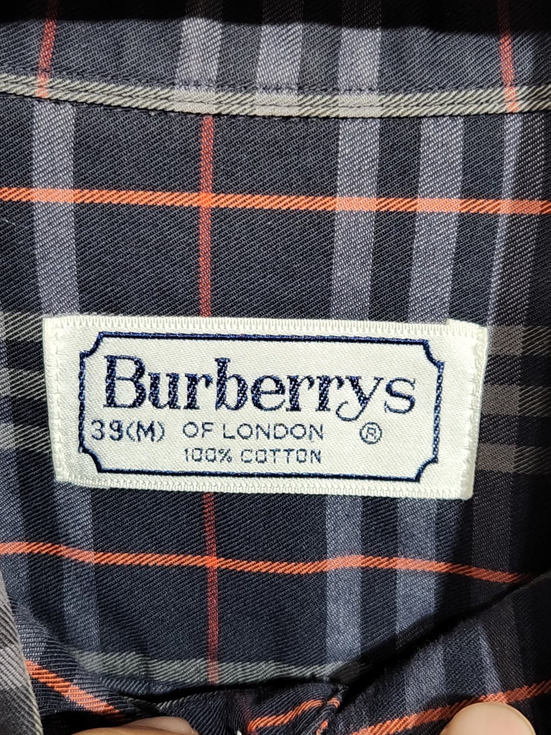 (L) 버버리 체크남방 네이비 포켓 로고 셔츠 캐주얼  상품이미지3