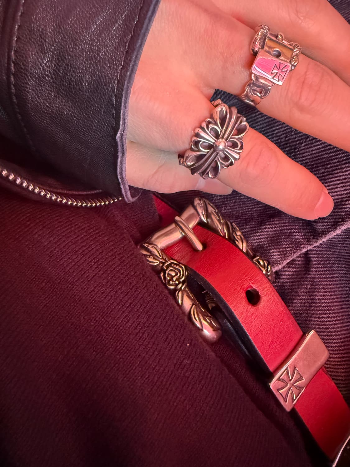 ERD 2cm Studded Leather Belt 85 상품이미지1