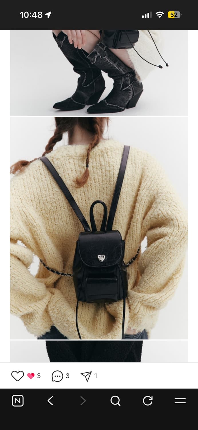 누아르나인 체인백팩 새상품 상품이미지3