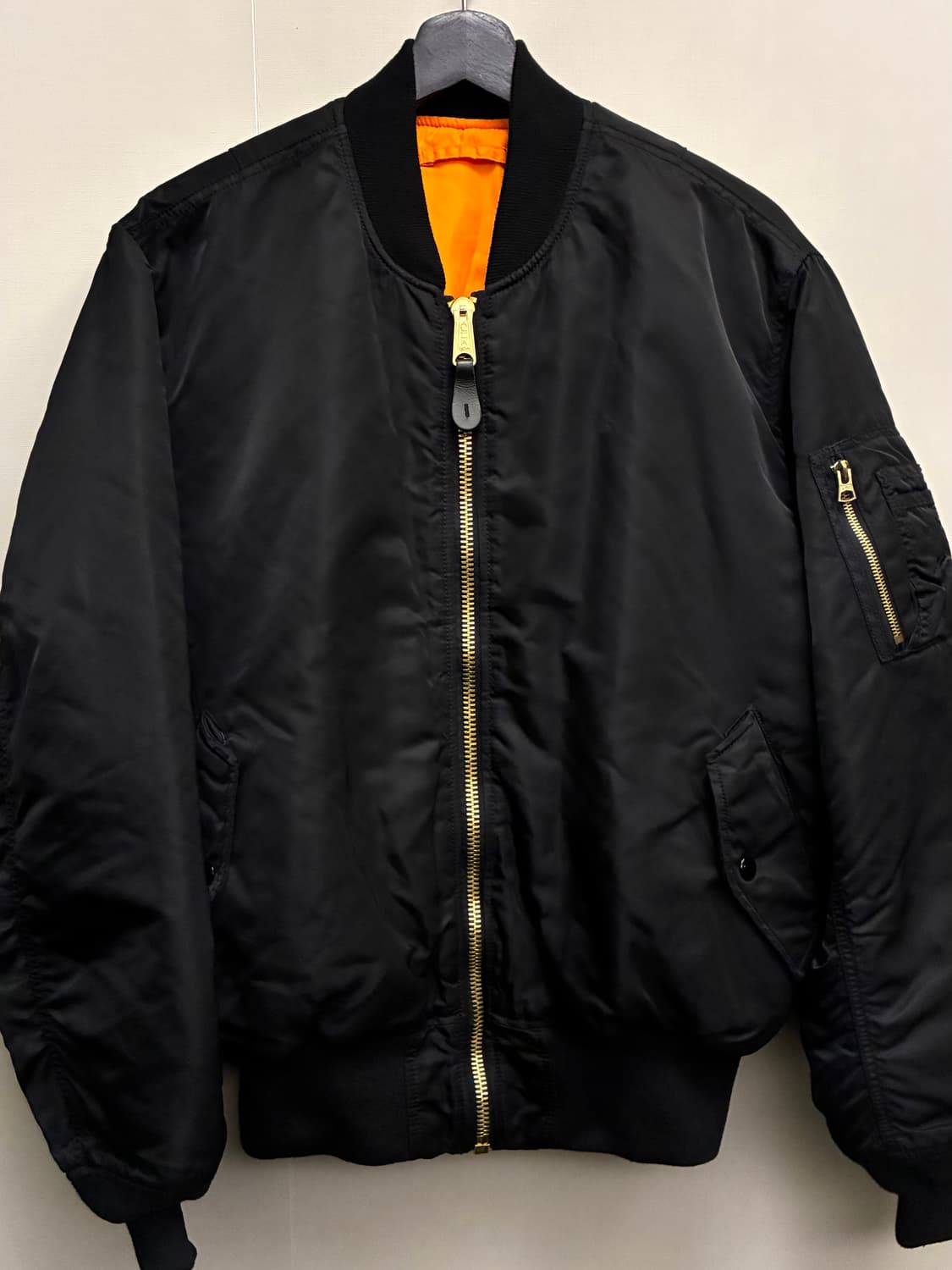 (L/105)알파인더스트리 ma-1 블랙 레귤러 플라이트 항공점퍼 마원 상품이미지1