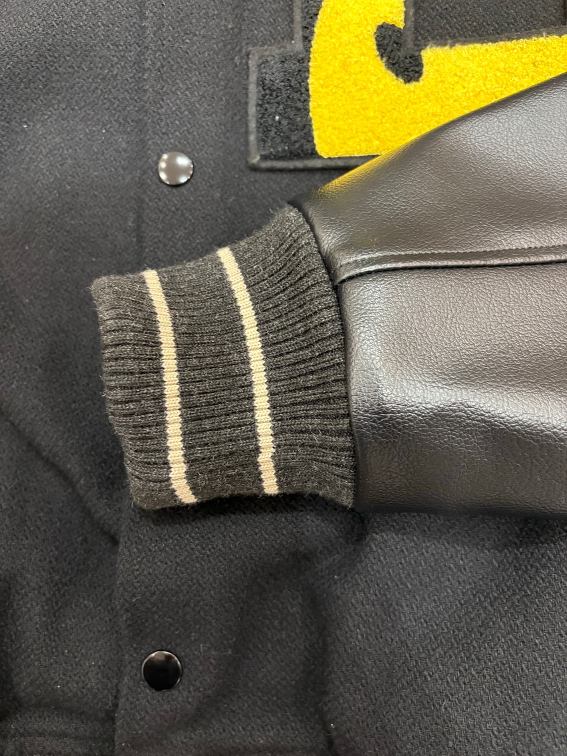 KAPITAL 캐피탈 40s L-Five 울 바시티 자켓 블랙 3size 상품이미지5