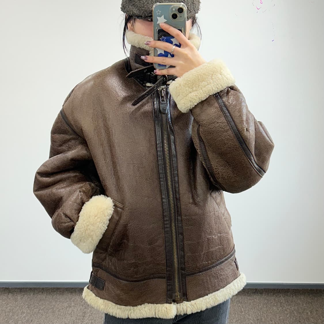 Vintage 빈티지 트윈 넥버클 무스탕 상품이미지2