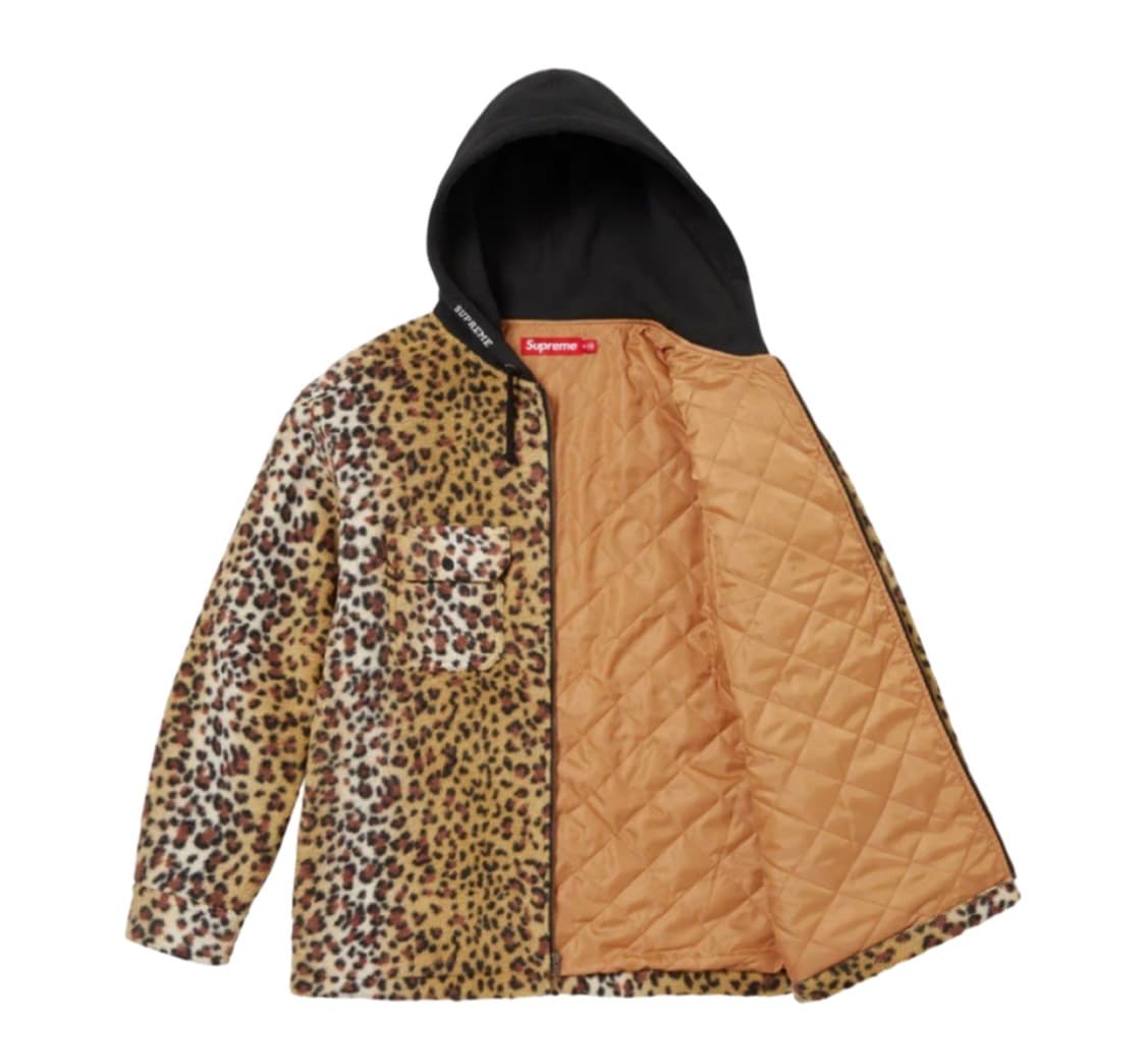 슈프림 플리스 집업 레오파드 상품이미지2