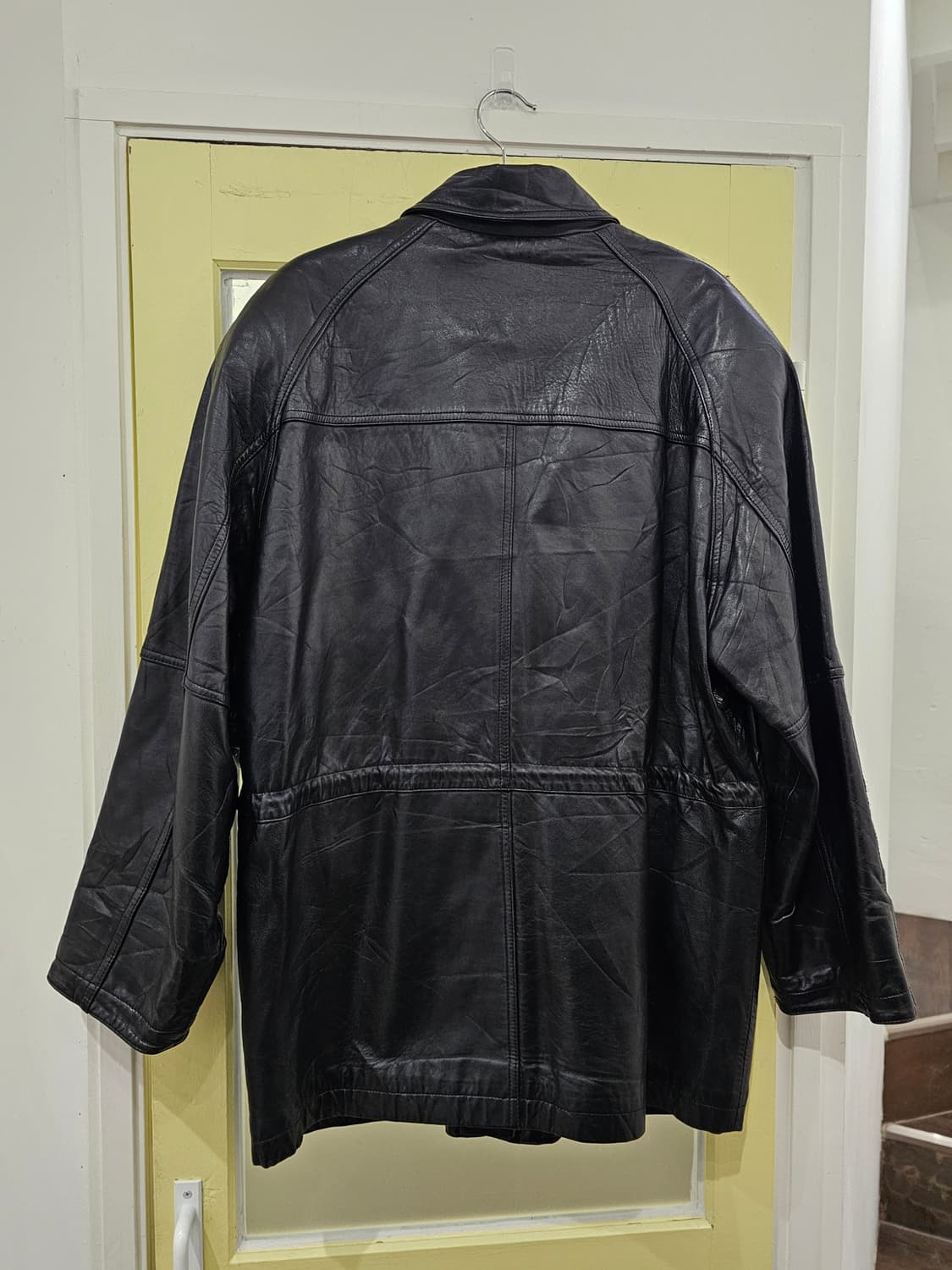 Italy 블랙 램스킨 자켓 상품이미지8