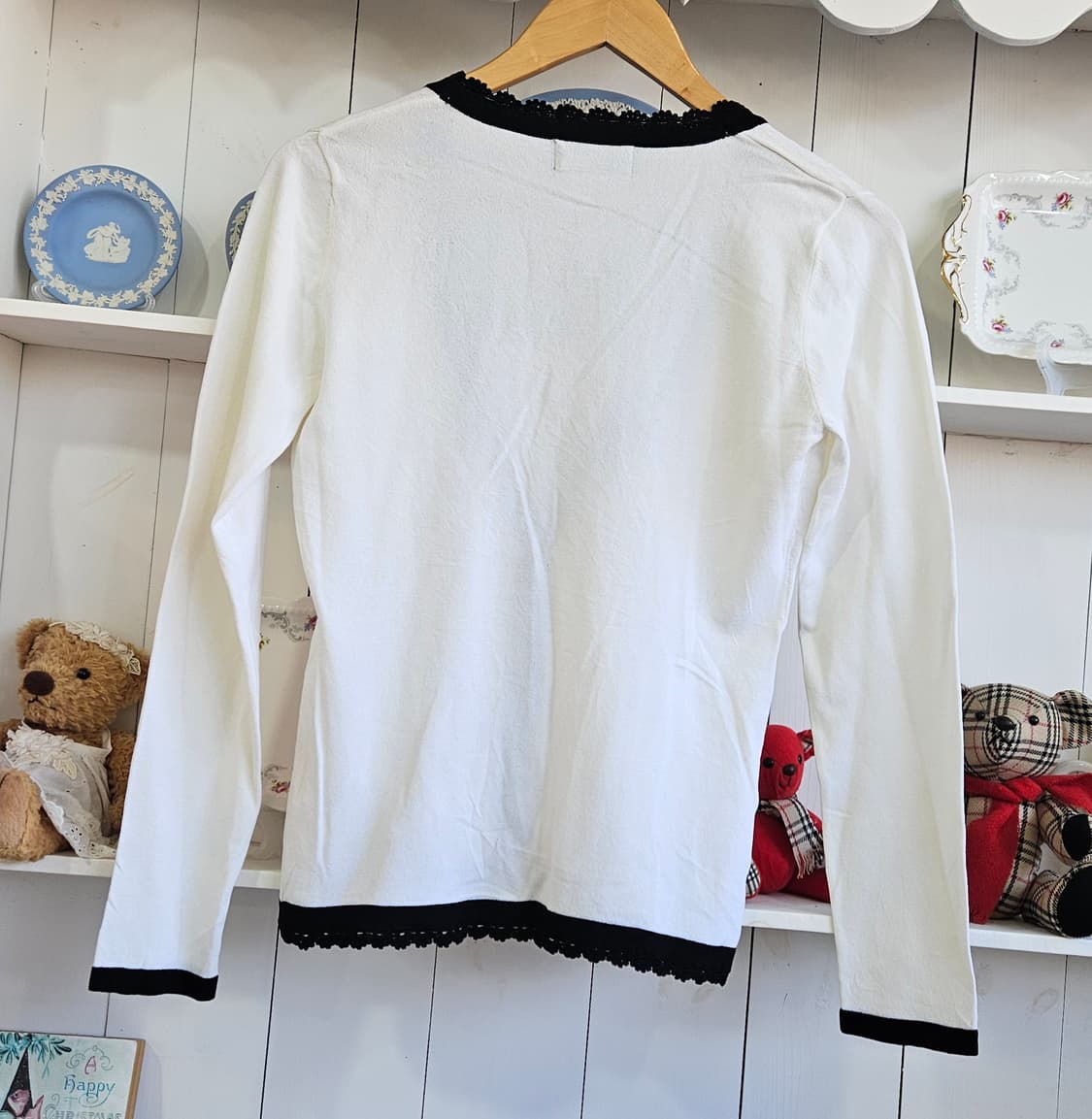 (CECIL McBEE) 배색 레이스 가디건 상품이미지5