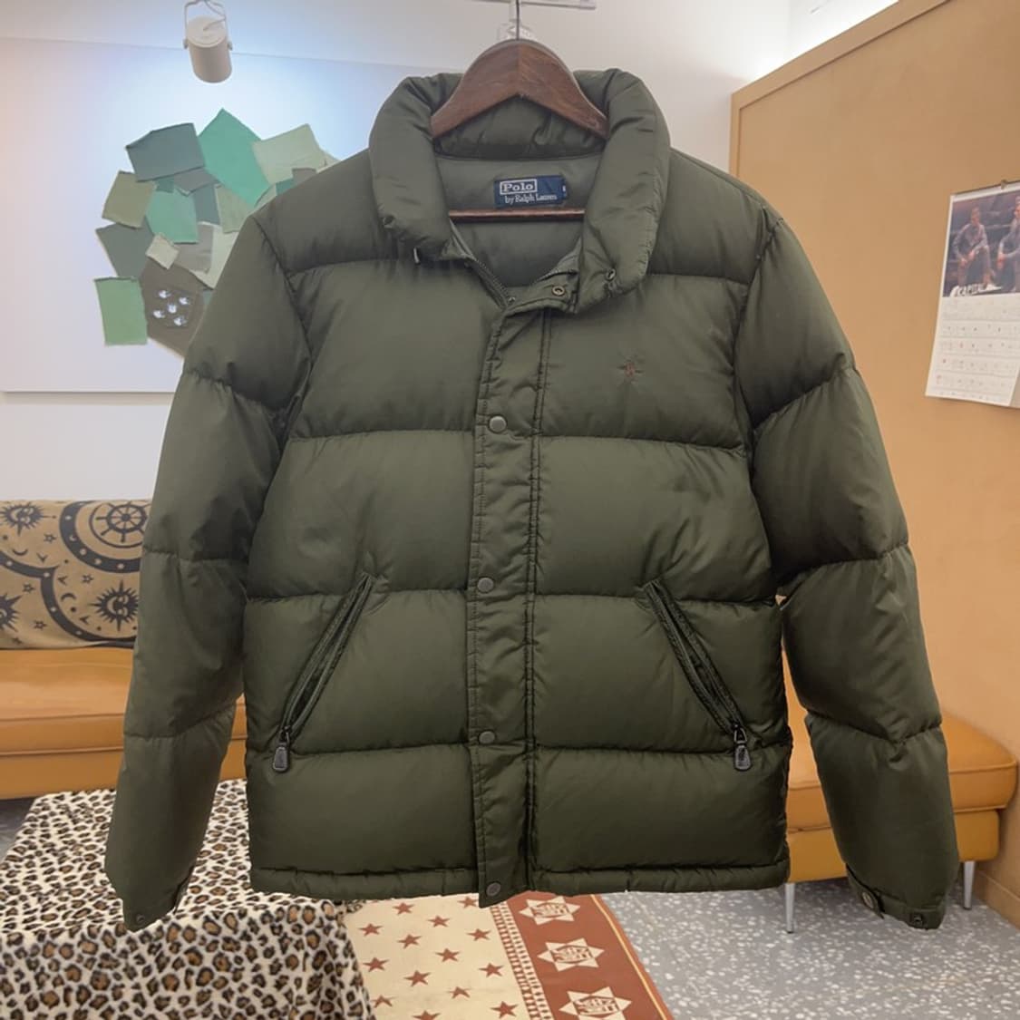 폴로 랄프로렌 말차 카키 덕다운 푸퍼 패딩 M C08844 상품이미지3