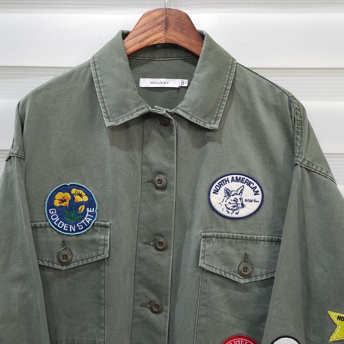 MOUSSY 패치디테일 밀리터리 셔츠 자켓- 우먼프리 상품이미지2