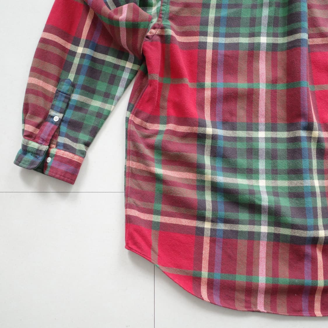 90s 폴로 랄프로렌 블레어 체크 해비 코튼 플라넬 XXL 상품이미지10