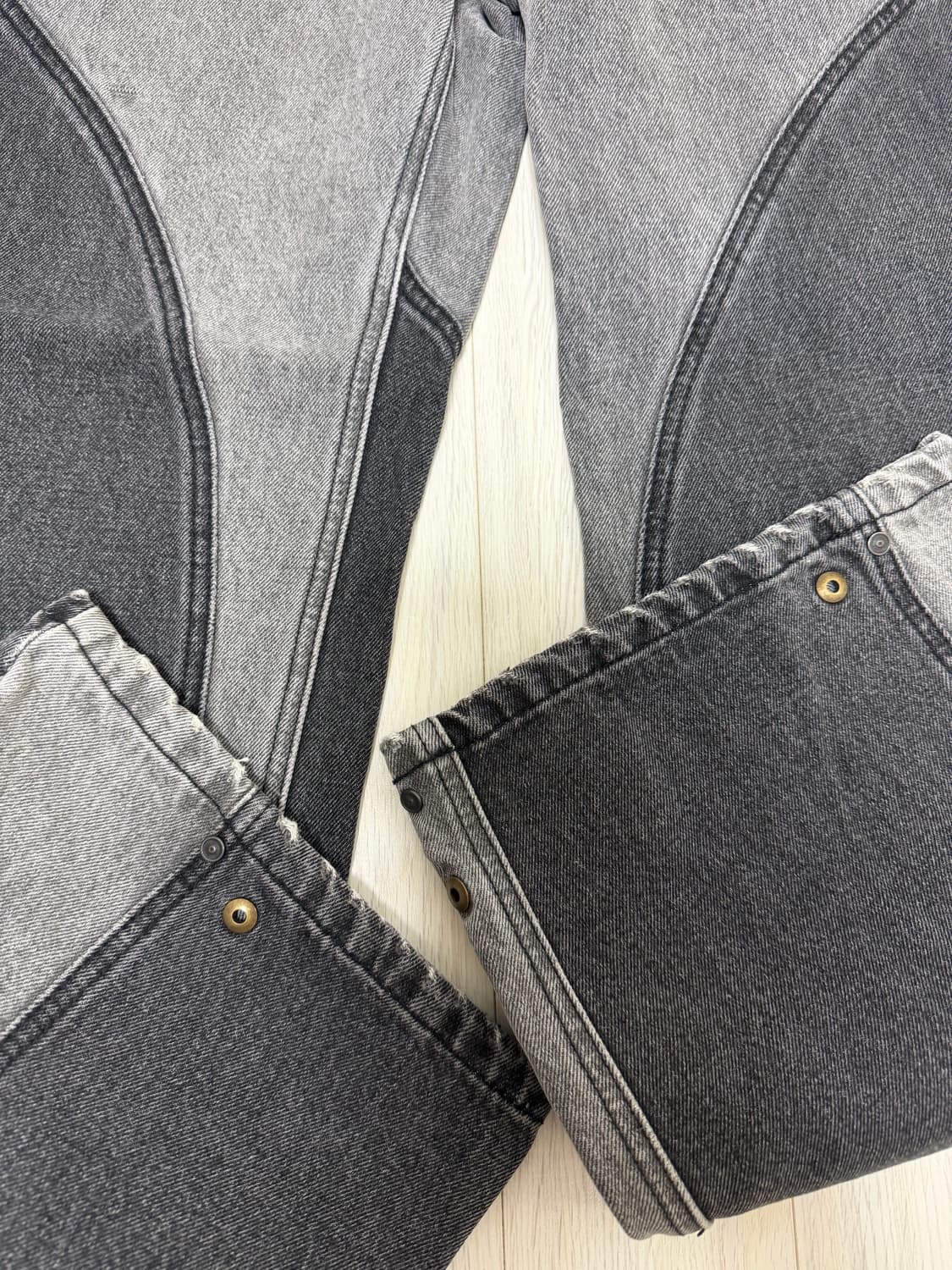 앤더슨벨 루카스 와이드 레그 진 m 상품이미지3