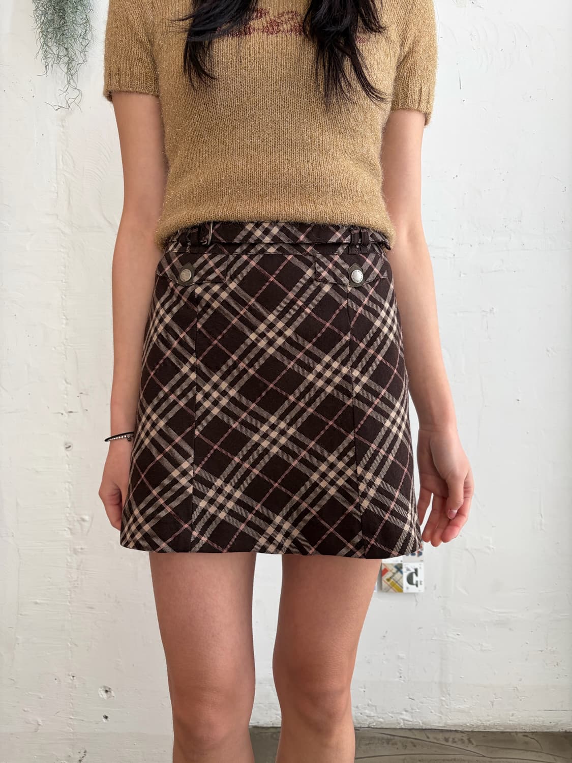 버버리 울 미니 스커트 상품이미지5